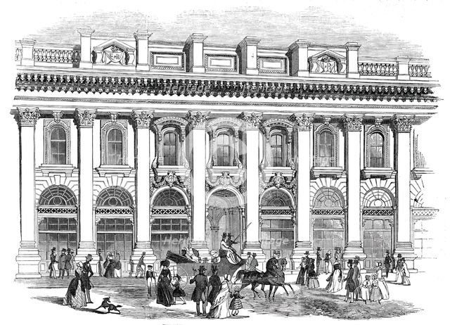 The new Royal Exchange - the south entrance, 1844. Creator: Unknown.