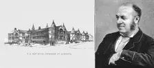 'The New Royal Infirmary at Liverpool with Mr. W. Mitchell Banks, F.R.C.S. Senior Physician 1890. Creator: Unknown