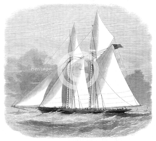 The new schooner yacht Livonia, 1871. Creator: Unknown.