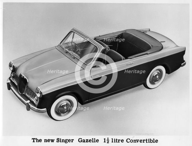 'The new Singer Gazelle 1.5 litre convertible', c1956-c1958. Artist: Unknown