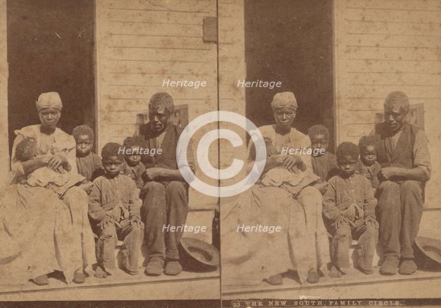 The New South family circle, [Family group on a porch], (1868-1900?). Creator: Unknown.