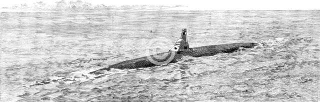 The new Spanish submarine torpedo-vessel, El Peral, at Cadiz: the Peral sinking, 1890. Creator: Unknown.