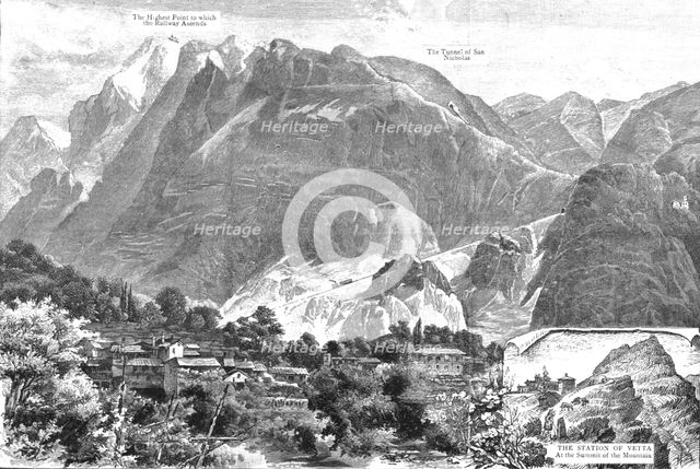 ''The New Swiss Railway Ascending Monte Generoso', 1890. Creator: Unknown.