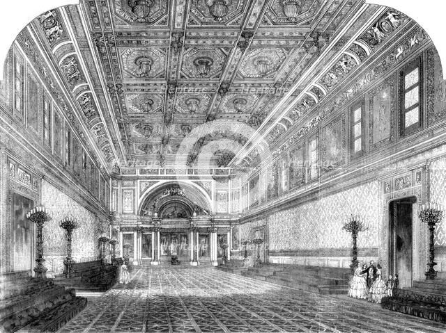 The new state ball room at Buckingham Palace, 1856. Artist: Unknown