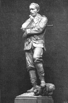 'The new statue of the late General Gordon in Trafalgar Square 1888. Creator: Unknown