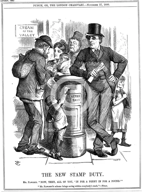 'The New Stamp Duty', 1880. Artist: John Tenniel