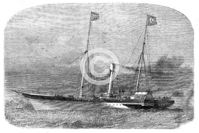 The New Steam-yacht "Cleopatra" built for Il Hami Pacha, Son of the Late Viceroy of Egypt, 1858. Creator: Unknown.
