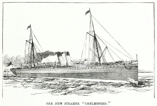 The new steamer "Chelmsford", 1885.  Creator: Unknown.
