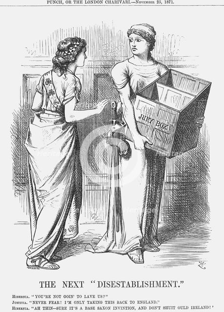 'The Next "Disestablishment"', 1871. Creator: Joseph Swain.