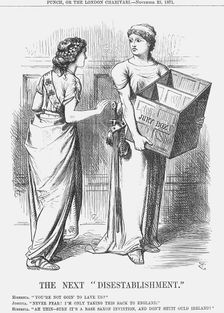 The Next "Disestablishment" 1871. Creator: Joseph Swain