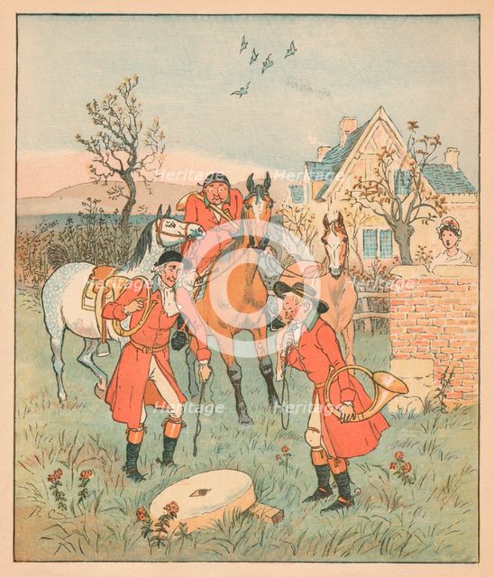 '...the next thing they did find, Was a gruntin', grindin' grindle-stone...', 1880. Creator: Randolph Caldecott.