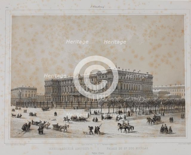 The Nicholas Palace in Saint Petersburg, 1840s.