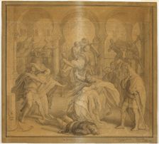 The Nibelungen's End - The Death of Kriemhild, 1845. Creator: Julius Schnorr von Carolsfeld