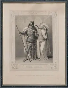 The Nibelungenlied. Siegfried and Kriemhild, 1860. Creator: Gonzenbach, Carl Arnold (1806-1885)