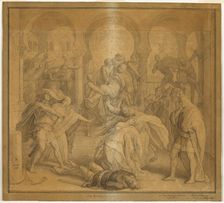 The Nibelungen's End - The Death of Kriemhild, 1845. Creator: Julius Schnorr von Carolsfeld