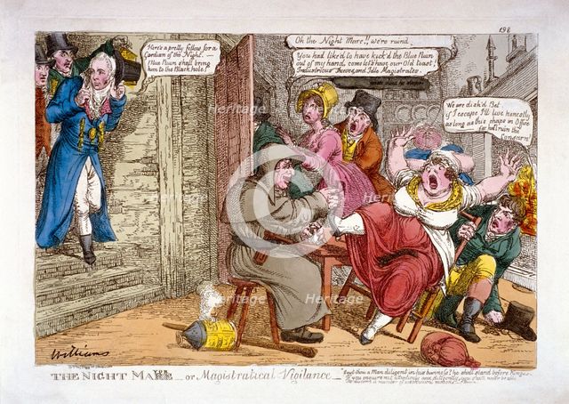 'The night mayor - or magistratical vigilance', 1816. Artist: Anon