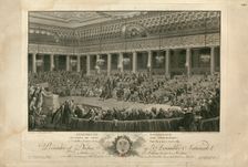 The Night of August 4, 1789 in the National Assembly, 1790. Creator: Helman, Isidore Stanislas (1743-1806/9)