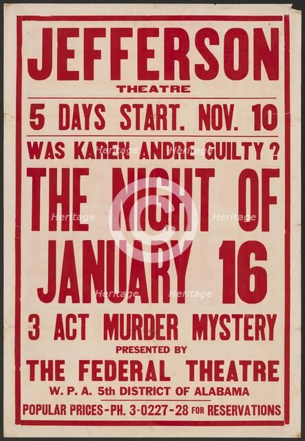 The Night of January 16th, Birmingham, AL, 1936. Creator: Unknown.