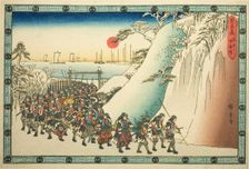 The Night Attack, Part 6: Offering Incense (Youchi roku, shoko ba), from the series..., c. 1834/39. Creator: Ando Hiroshige