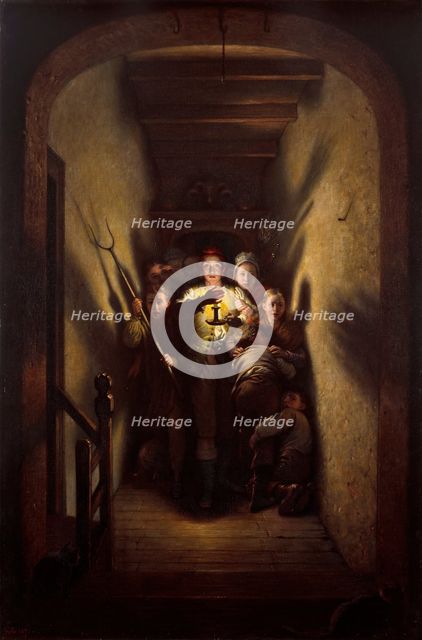 The Night Alarm: the Advance!, 1871. Creator: Charles West Cope.