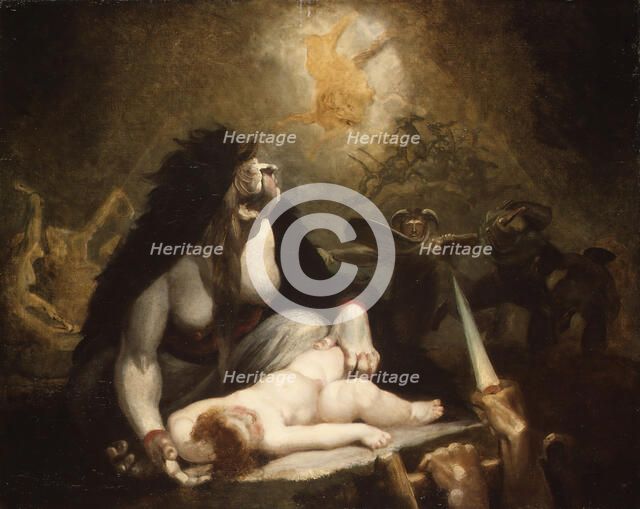 The Night-Hag Visiting Lapland Witches, 1796. Creator: Henry Fuseli.