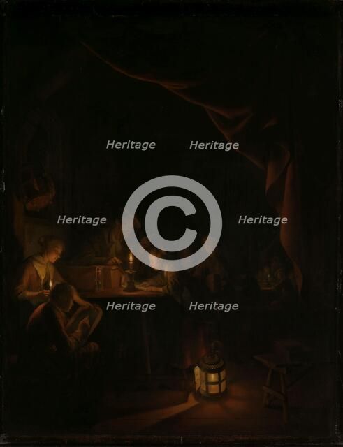 The Night School, c.1660-c.1665. Creator: Gerrit Dou.