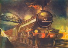 The Night Scotsman, L.N.E.R., leaving King's Cross 1940