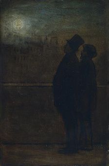 The night walkers 1828-1879. Artist: Honore Daumier