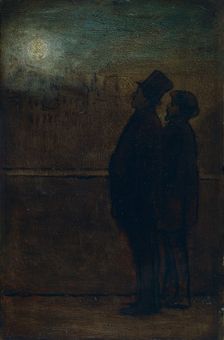 The night walkers c1845. Creator: Honore Daumier