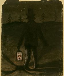 The Night Wanderer, 1890-1896. Creator: Hugo Simberg