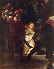 The Night Watch (The Company of Captain Frans Banning Cocq) detail, 1642, (1967). Creator: Rembrandt Harmensz van Rijn
