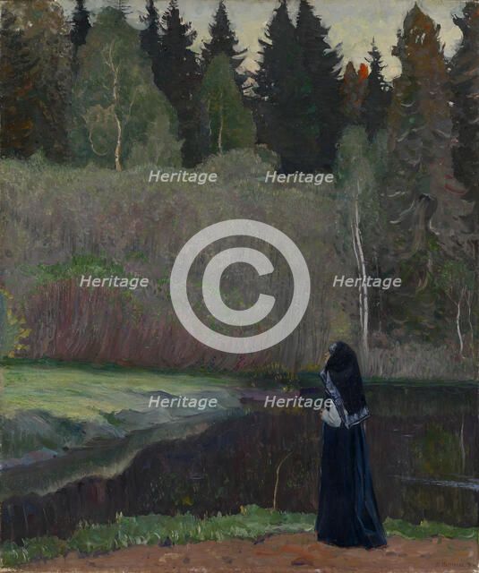 The Nightingale is Singing, 1918. Artist: Nesterov, Mikhail Vasilyevich (1862-1942)