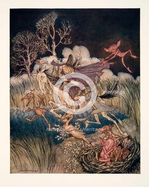 The Nightmare, with her whole ninefold …, from The Legend of Sleepy Hollow, 1928.