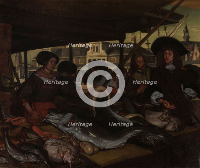 The Nieuwe Vismarkt (New Fish Market) in Amsterdam, 1655-1692. Creator: Emanuel de Witte.