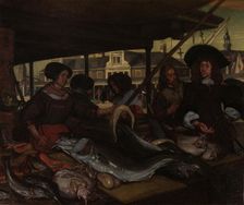 The Nieuwe Vismarkt (New Fish Market) in Amsterdam, 1655-1692. Creator: Emanuel de Witte