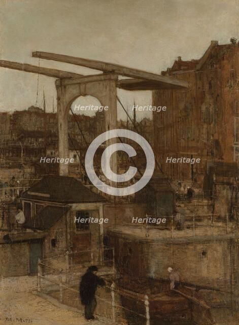 The Nieuwe Haarlemse Sluis at the Singel, known as ‘Souvenir d’Amsterdam’, 1871. Creator: Matthijs Maris.