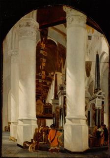 The Nieuwe Kerk at Delft with the Tomb of Willem the Silent, c.between 1650 and 1651. Creator: Unknown