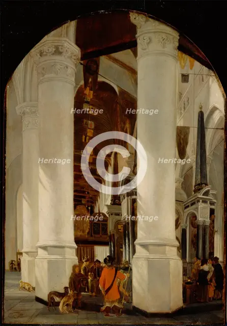 The Nieuwe Kerk at Delft with the Tomb of Willem the Silent, c.between 1650 and 1651. Creator: Unknown.