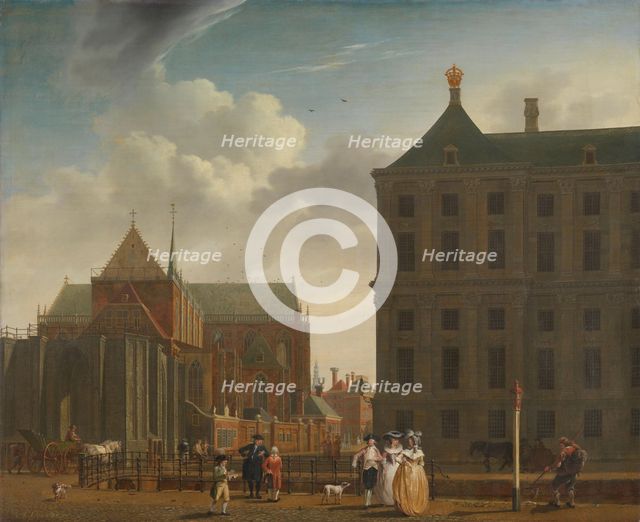 The Nieuwe Kerk and the Town Hall on the Dam in Amsterdam, c.1780-c.1790. Creator: Isaak Ouwater.