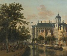 The Nieuwezijds Voorburgswal with the Flower Market, Amsterdam, 1686. Creator: Gerrit Berckheyde