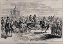The Nihilists carried to Execution in St. Petersburg, ca 1881. Artist: Anonymous