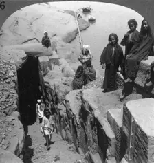 The Nilometer (measurer of inundations) at the first cataract, Egypt 1905.Artist: Underwood & Underwood