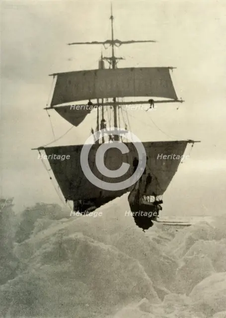 'The Nimrod Held Up in the Ice', 1908, (1909). Artist: Unknown.