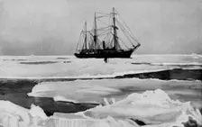 The Nimrod Pushing Her Way Through Open Pack-Ice c1909, (1928)