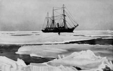 The Nimrod Pushing Her Way Through Open Pack-Ice c1909, (1928)