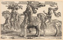 The Nine Heroes: Hector of Troy, Alexander of Macedon, Julius Caesar, 1515-1517. Creator: Lucas van Leyden (Dutch, 1494-1533)