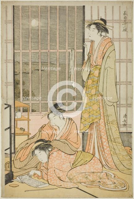 The Ninth Month, from the series "Twelve Months in the South (Minami juni ko)", c. 1784. Creator: Torii Kiyonaga.