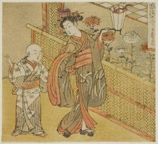 The Ninth Month (Kikuzuki), from the series "Fashionable Twelve Months (Furyu..., c. 1770/72. Creator: Isoda Koryusai