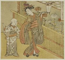 The Ninth Month (Kikuzuki), from the series "Fashionable Twelve Months (Furyu..., c. 1770/72. Creator: Isoda Koryusai