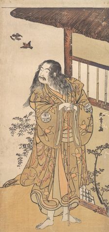 The Ninth Ichimura Uzaemon in the role of Shunkan, ca. 1778. Creator: Shunsho